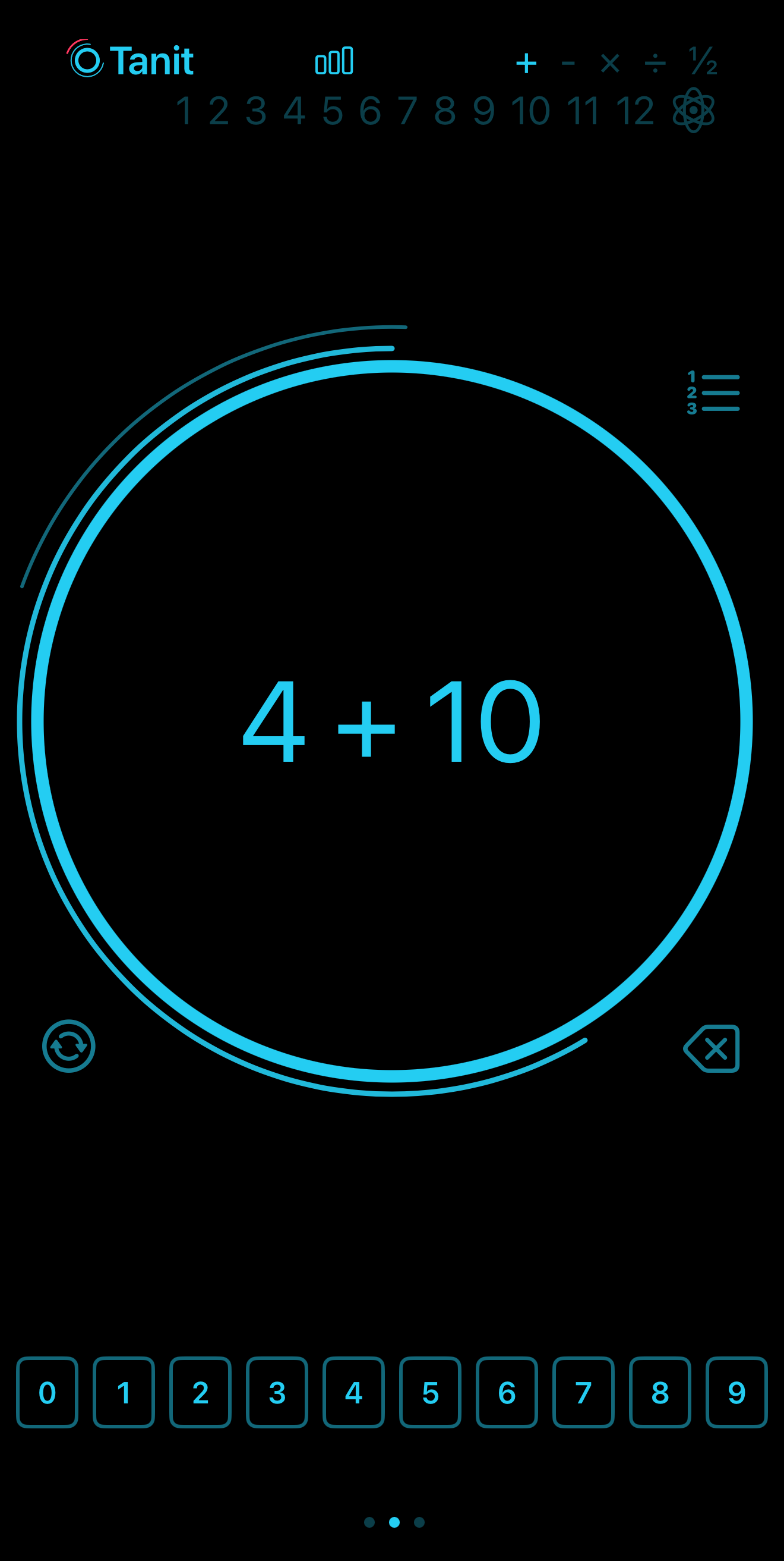 Practice screen